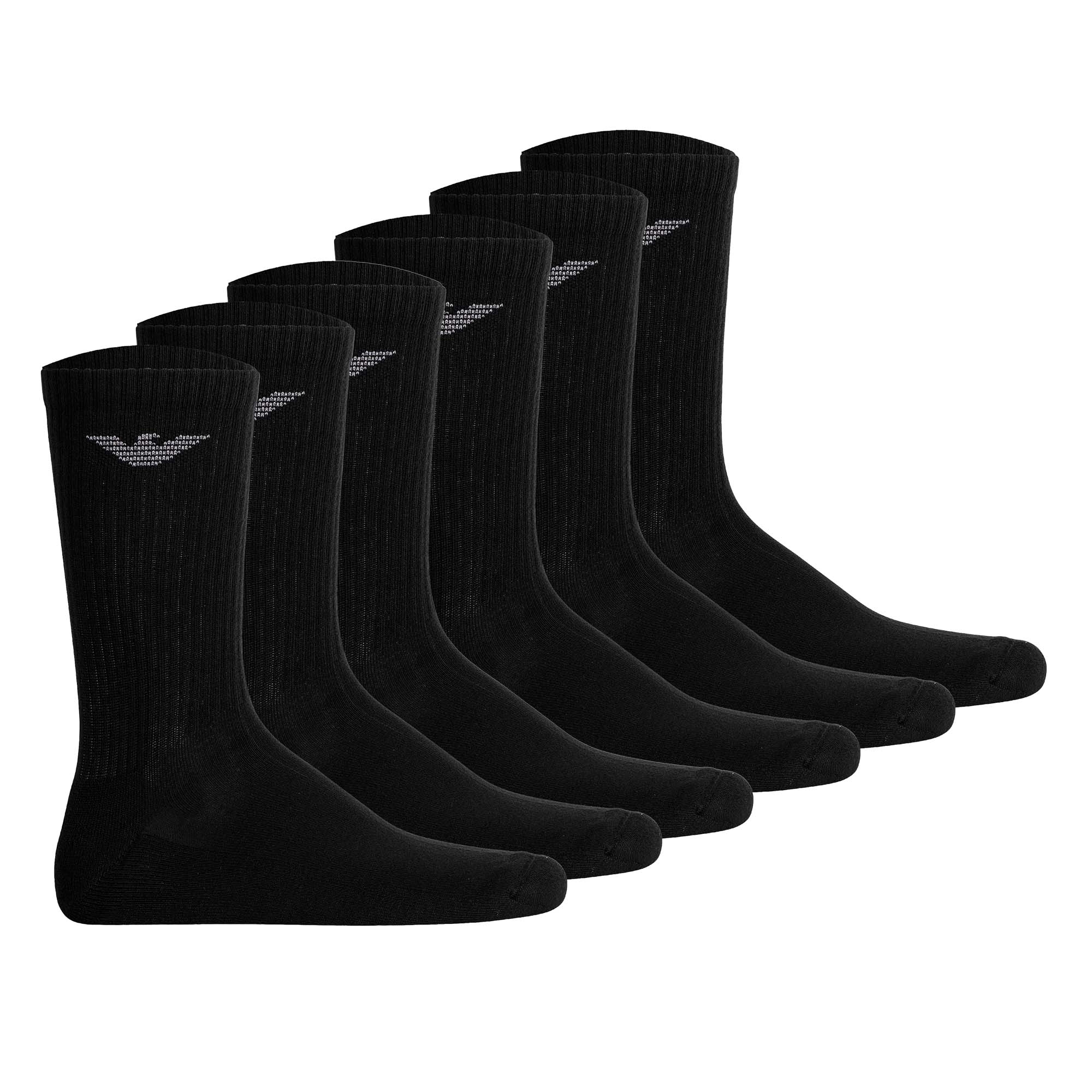 EMPORIO ARMANI Herren Socken, 6er Pack - SPORTY SPONGE, Short Socks, One Size