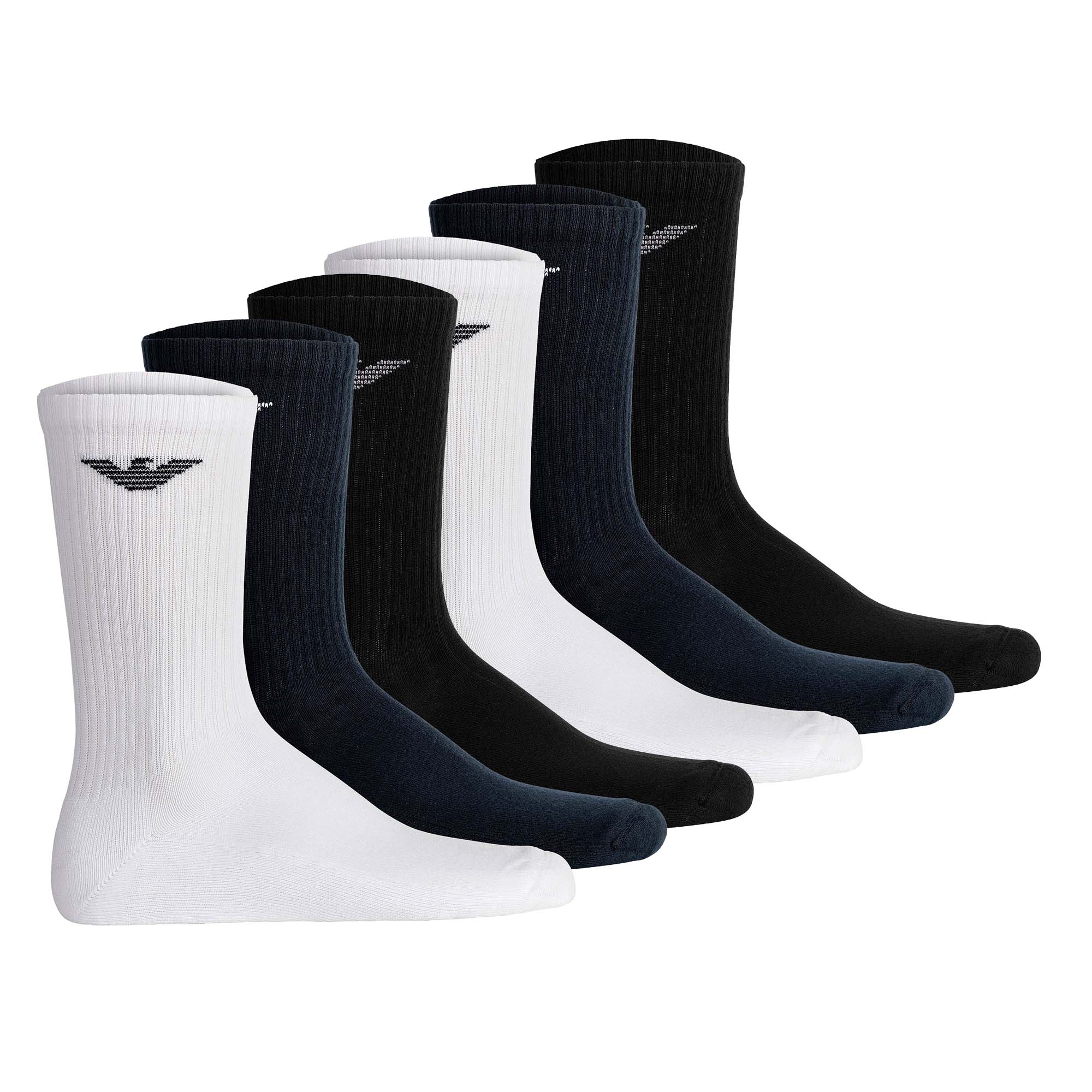 EMPORIO ARMANI Herren Socken, 6er Pack - SPORTY SPONGE, Short Socks, One Size