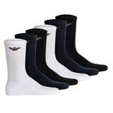 EMPORIO ARMANI Herren Socken, 6er Pack - SPORTY SPONGE, Short Socks, One Size