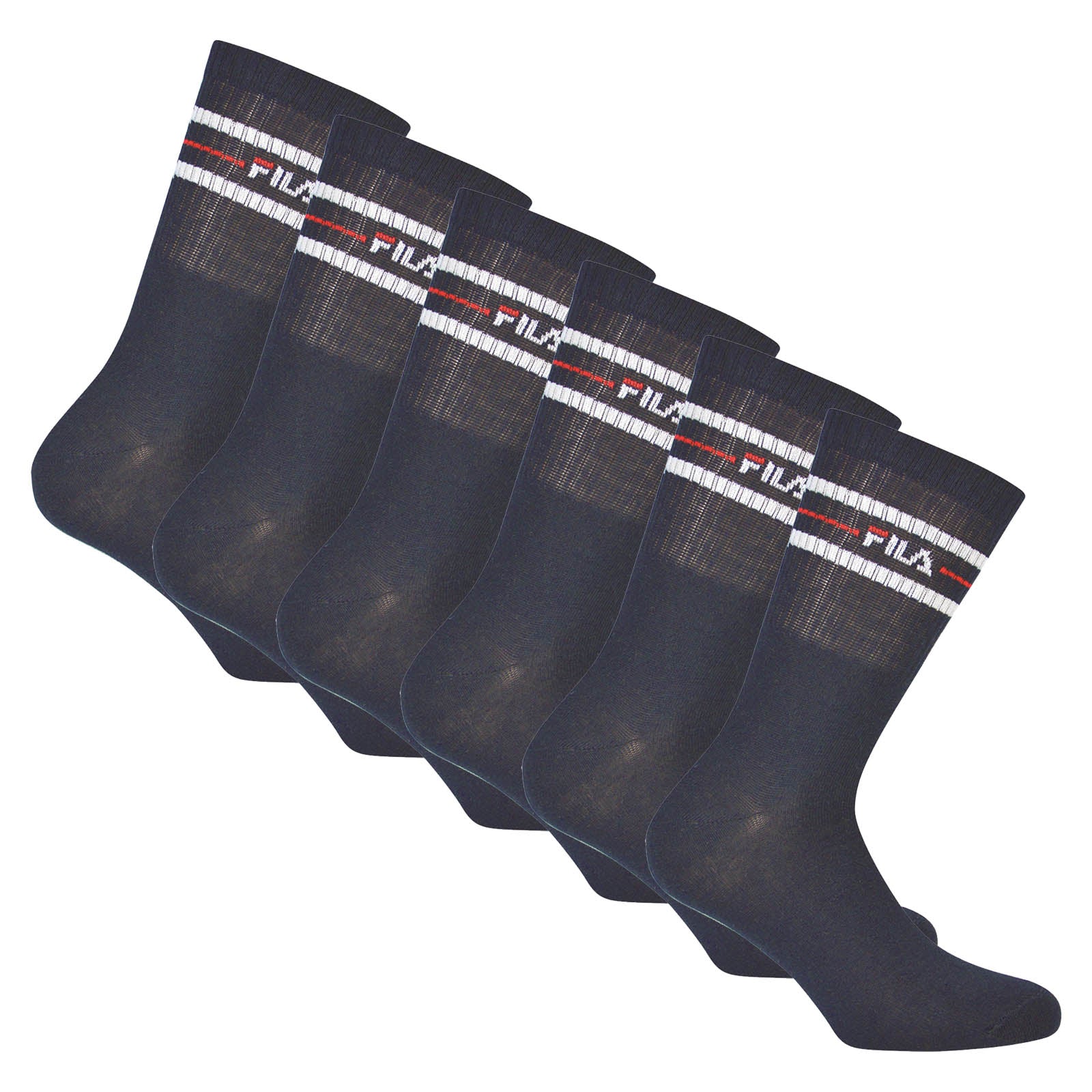 FILA Unisex Socken, 6er Pack - Strümpfe, Street, Lifesyle, Sport (2x 3 Paar)