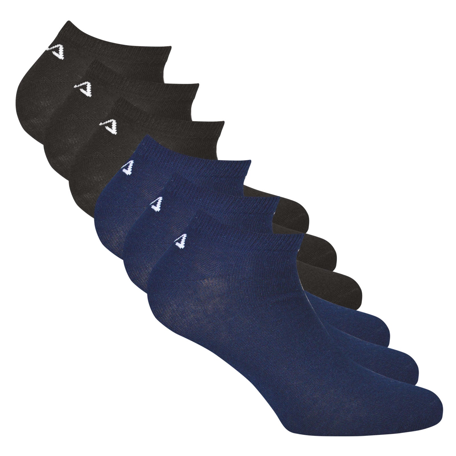 FILA Unisex Sneaker Socken, 6er Pack - Invisible, kurze Socken, Logo (2x 3 Paar)