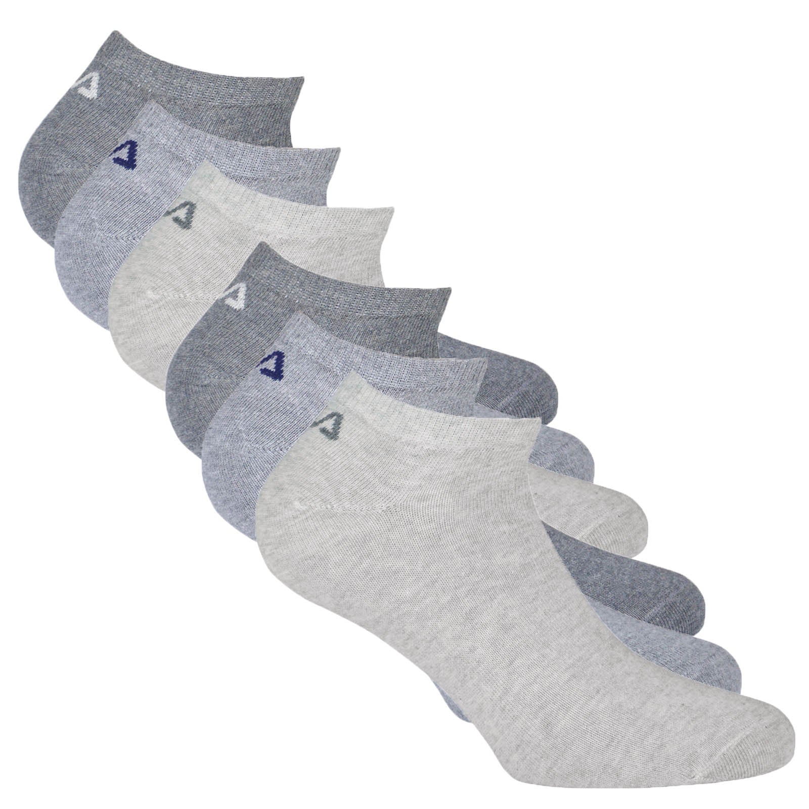 FILA Unisex Sneaker Socken, 6er Pack - Invisible, kurze Socken, Logo (2x 3 Paar)