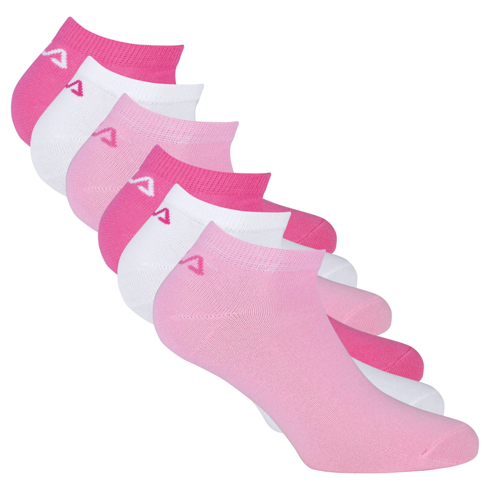 FILA Unisex Sneaker Socken, 6er Pack - Invisible, kurze Socken, Logo (2x 3 Paar)