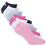 FILA Unisex Sneaker Socken, 6er Pack - Invisible, kurze Socken, Logo (2x 3 Paar)
