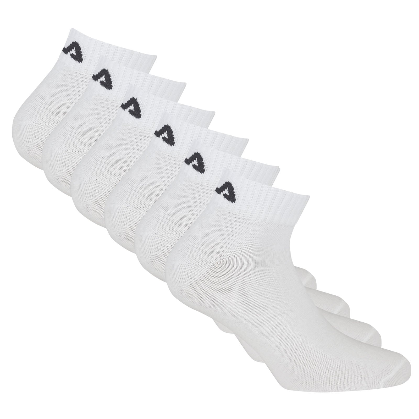 FILA Unisex Quarter Socken, 6er Pack - Kurzsocken, Training, Sport, Logo (2x 3 Paar)