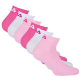 FILA Unisex Quarter Socken, 6er Pack - Kurzsocken, Training, Sport, Logo (2x 3 Paar)