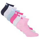 FILA Unisex Quarter Socken, 6er Pack - Kurzsocken, Training, Sport, Logo (2x 3 Paar)