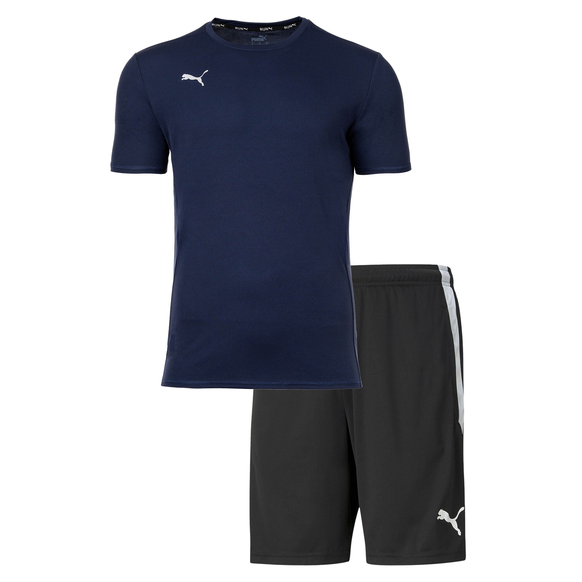 PUMA Men's Finisher Set - Training shorts short, functional shirt round neck uni