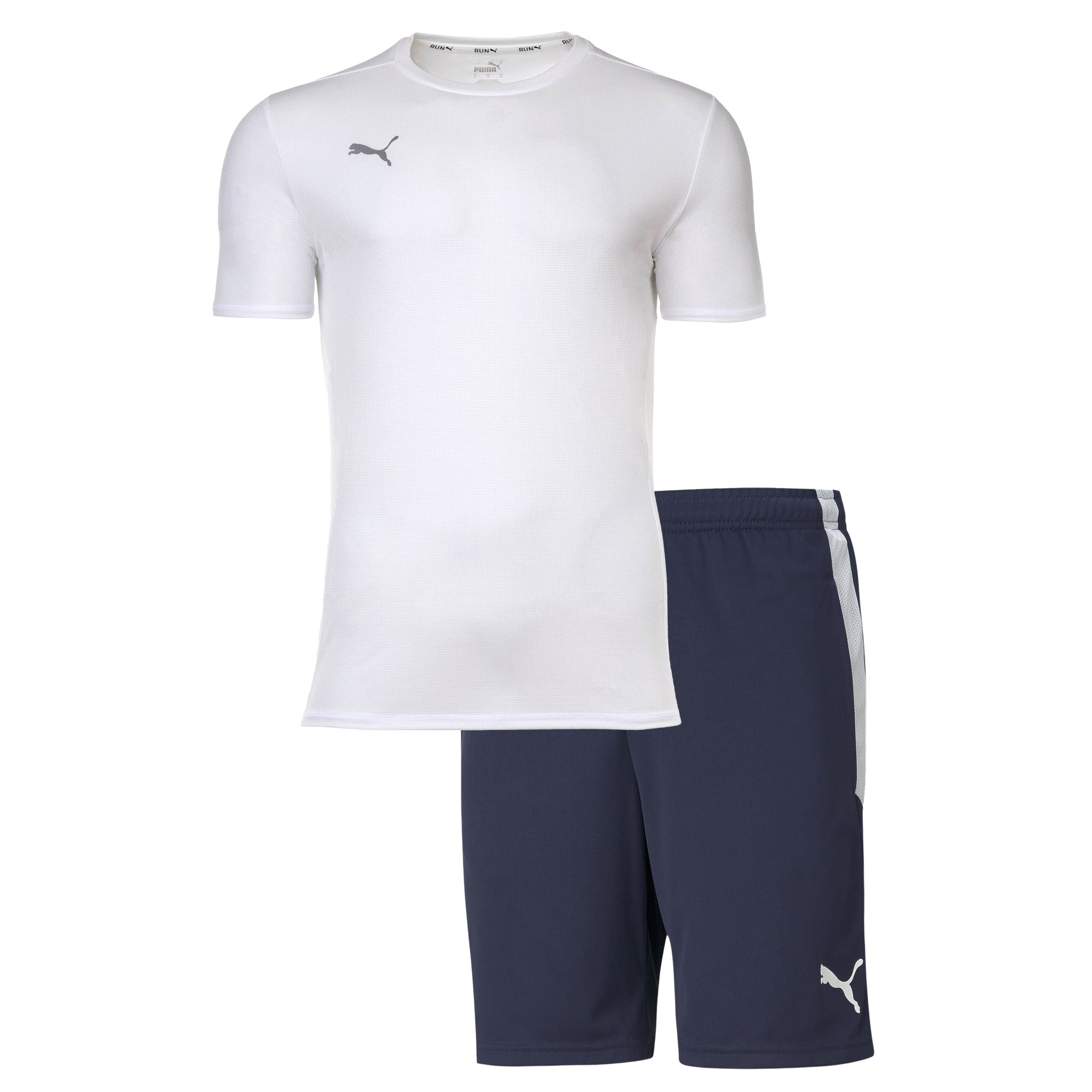 PUMA Herren Finisher Set - Training Shorts kurz, Funktionsshirt Rundhals uni