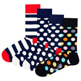 Happy Socks Unisex Socken, 4er Pack - Classic Crew, Organic Cotton, Farbmix