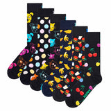 Happy Socks Unisex Socken, 6er Pack - Classic, Muster, Baumwollmischung, gemischte Farben