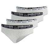 REPLAY Damen Slips, 4er Pack - Slip, Logobund, Baumwollmischung