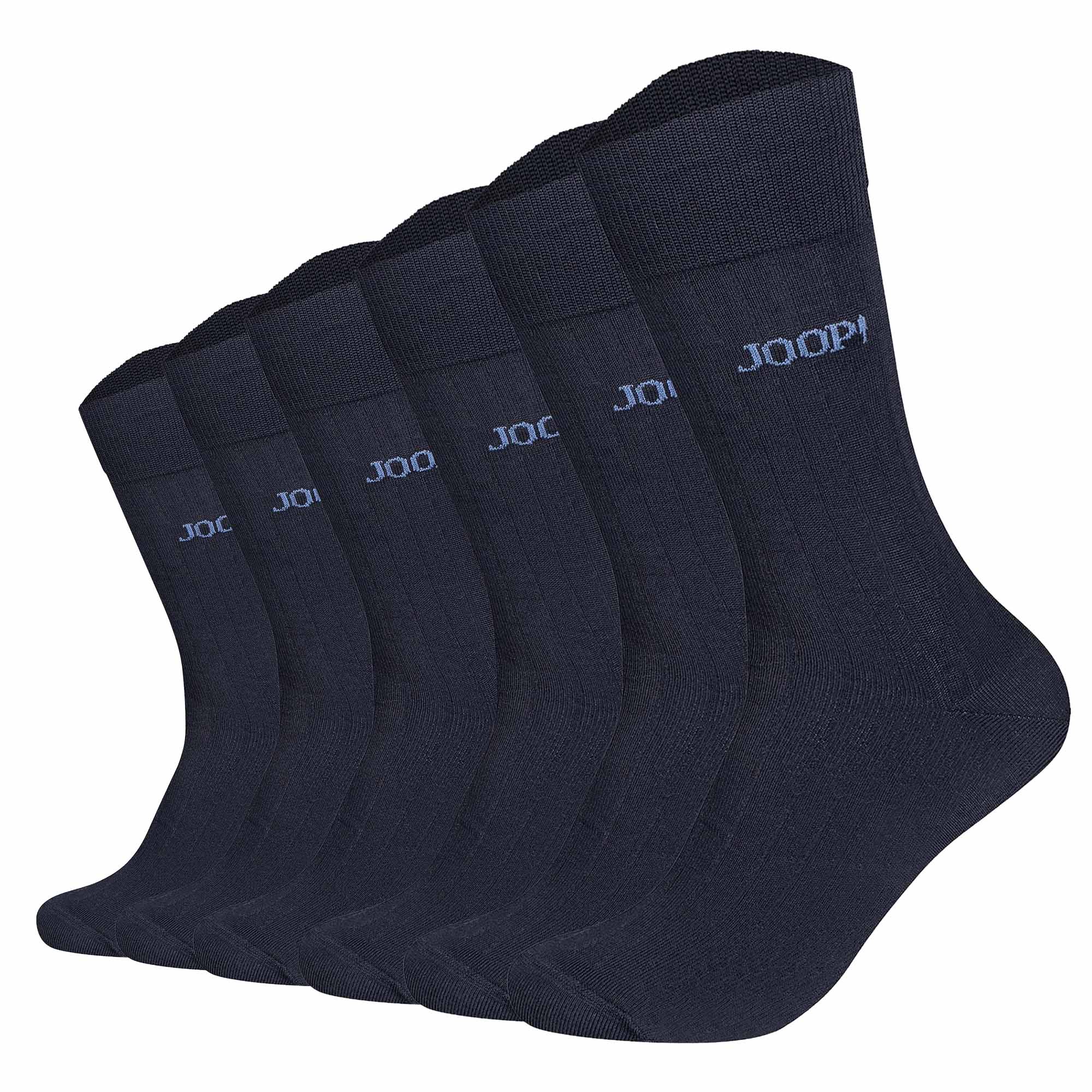 JOOP! Unisex Socken, 6er Pack - Premium Essential Mercerised Socks, Logo, einfarbig