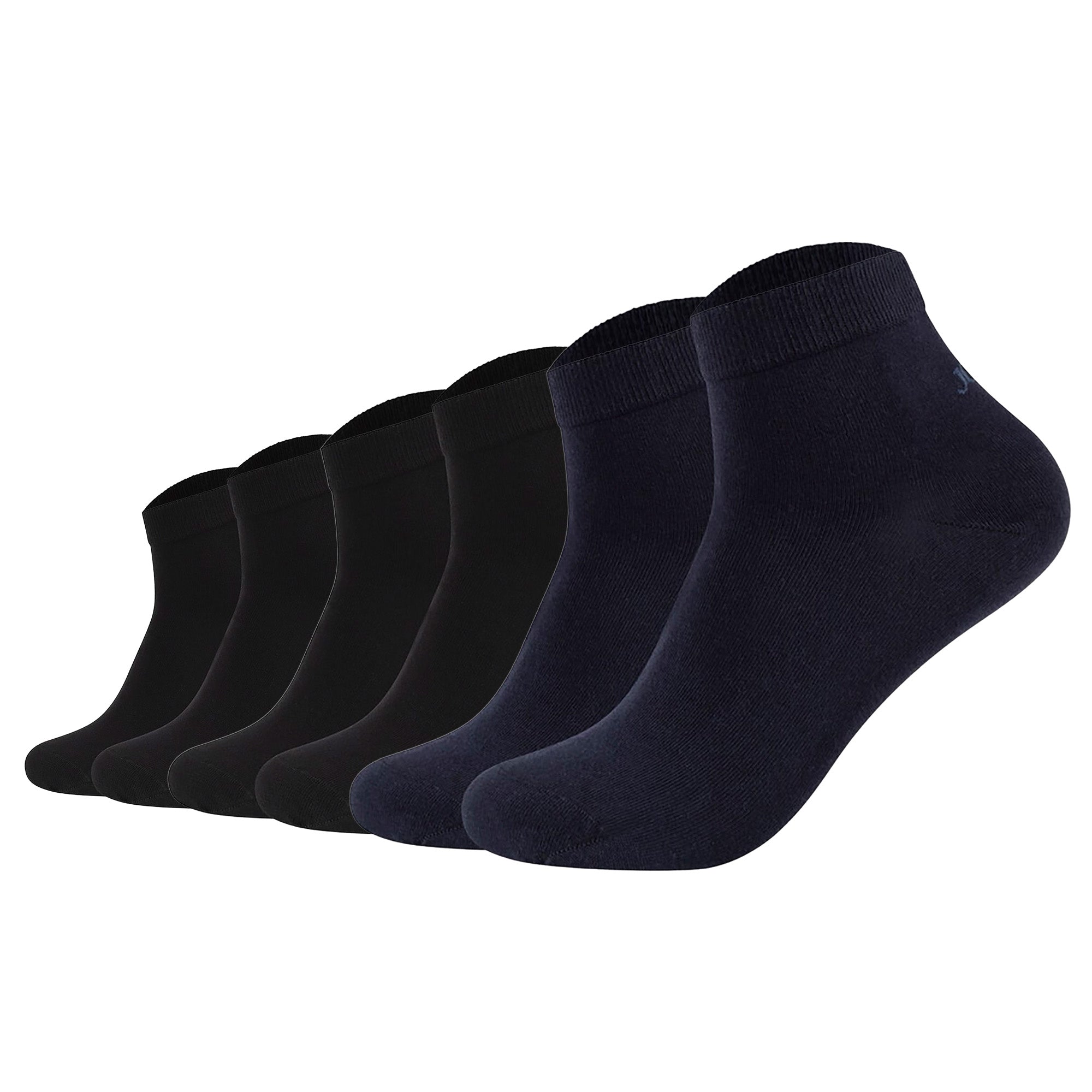 JOOP! Unisex Quarter-Socken, 6er Pack - Premium Essential Organic Cotton Quarter, Logo, einfarbig