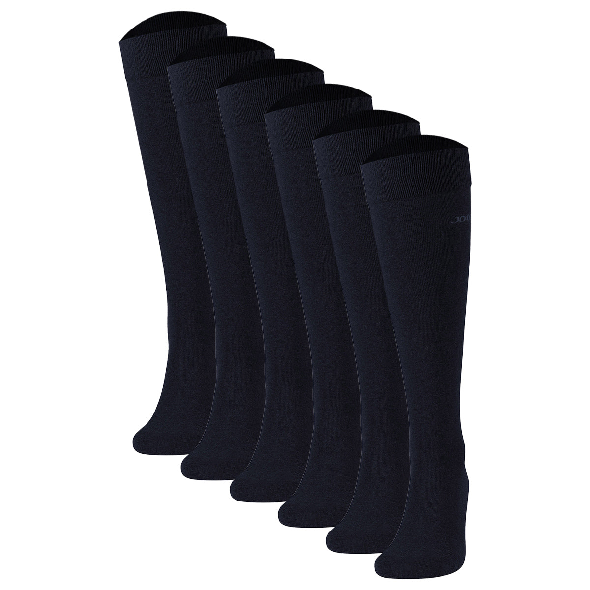 JOOP! Herren Kniestrümpfe, 6er Pack - Premium Essential Cotton Knee High, Logo, einfarbig