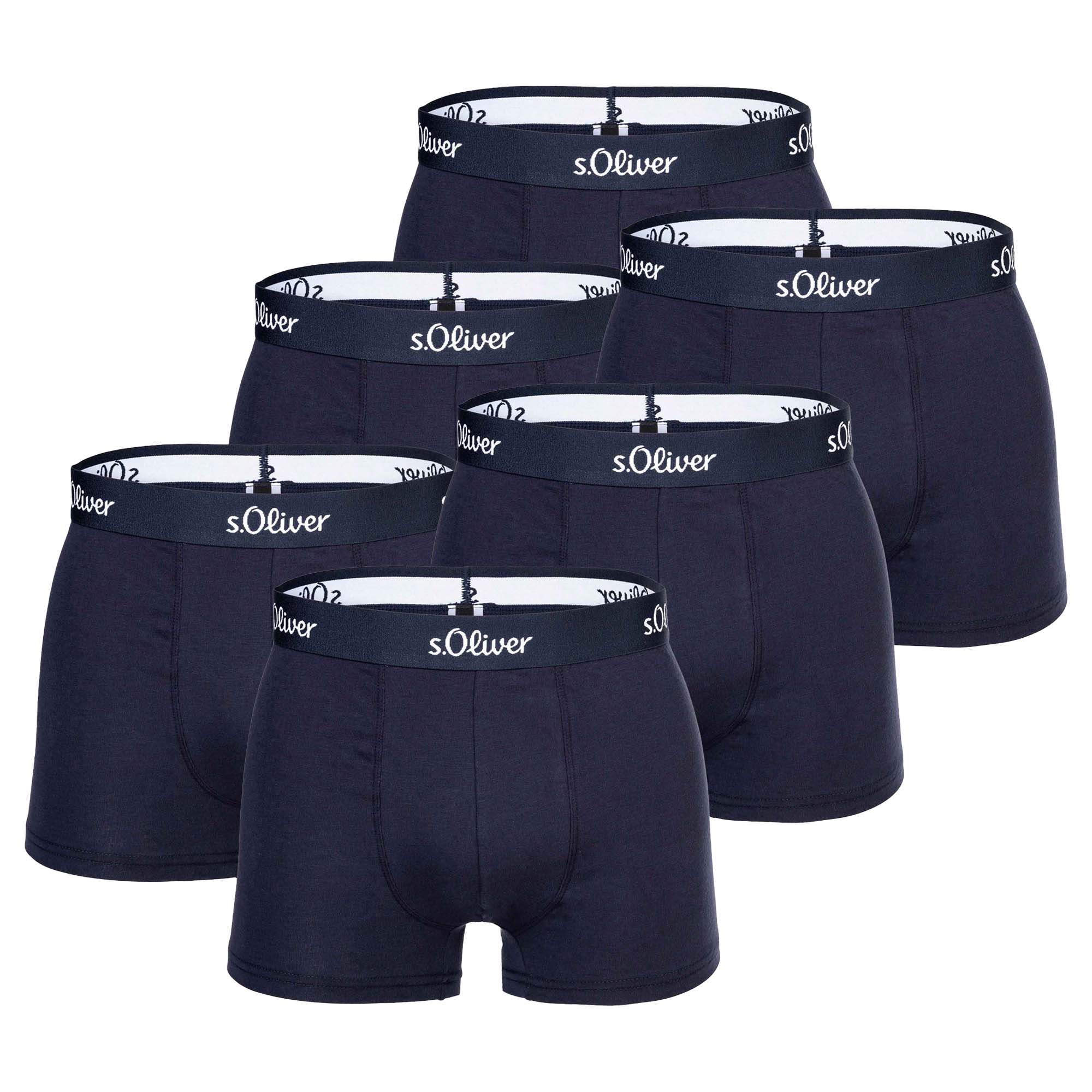s.Oliver Men's Boxer Briefs, 6 Pack - Boxer Brief, Cotton Stretch