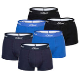 s.Oliver Herren Boxershorts, 6er Pack - Trunks, Hipsters, Baumwoll-Stretch