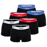 s.Oliver Herren Boxershorts, 6er Pack - Trunks, Hipsters, Baumwoll-Stretch