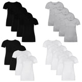 Bamboo basics Damen T-Shirt KATE, 4er Pack - Unterhemd, Rundhals, Single Jersey