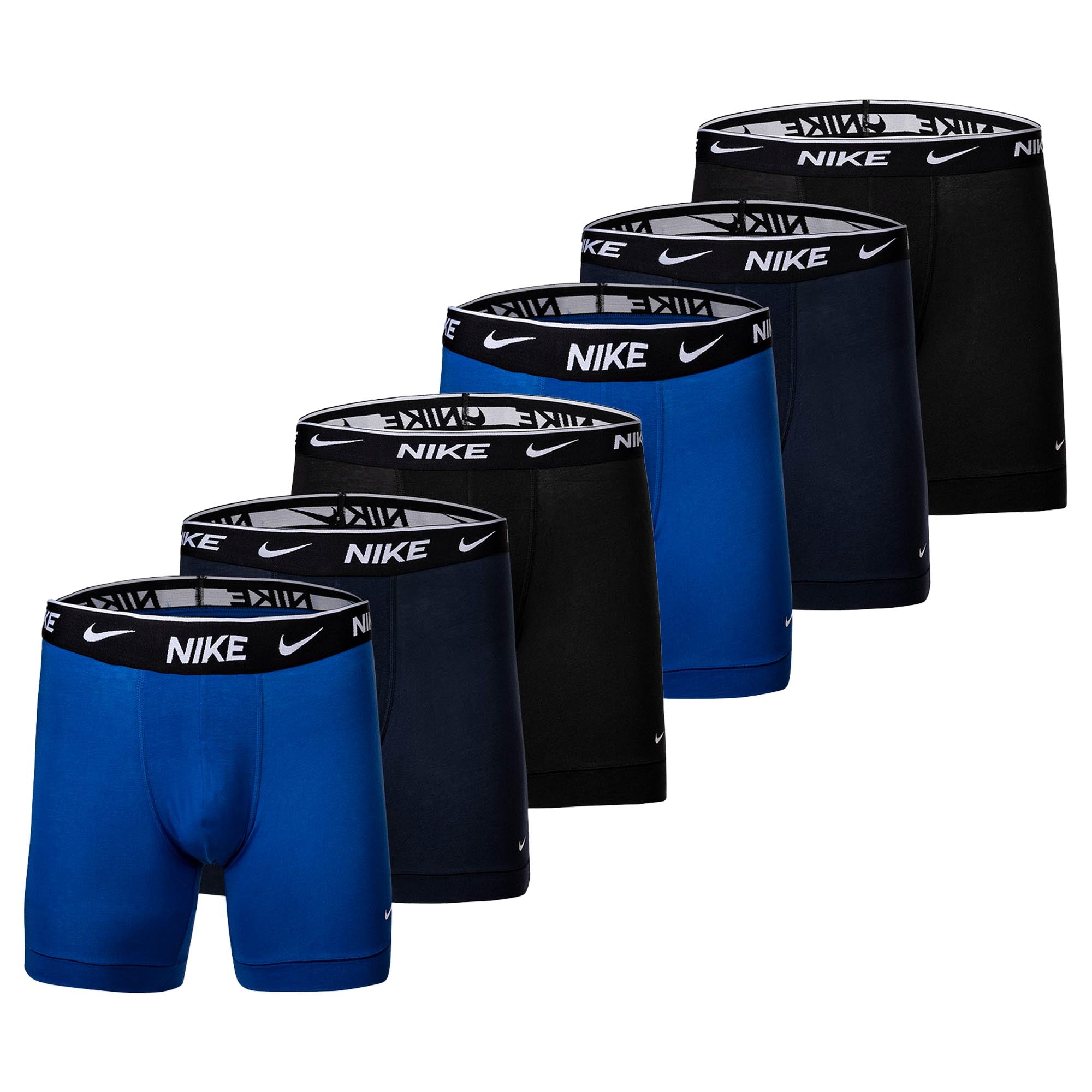 NIKE Herren Boxer Shorts, 6er Pack - Boxers, Cotton Stretch, einfarbig