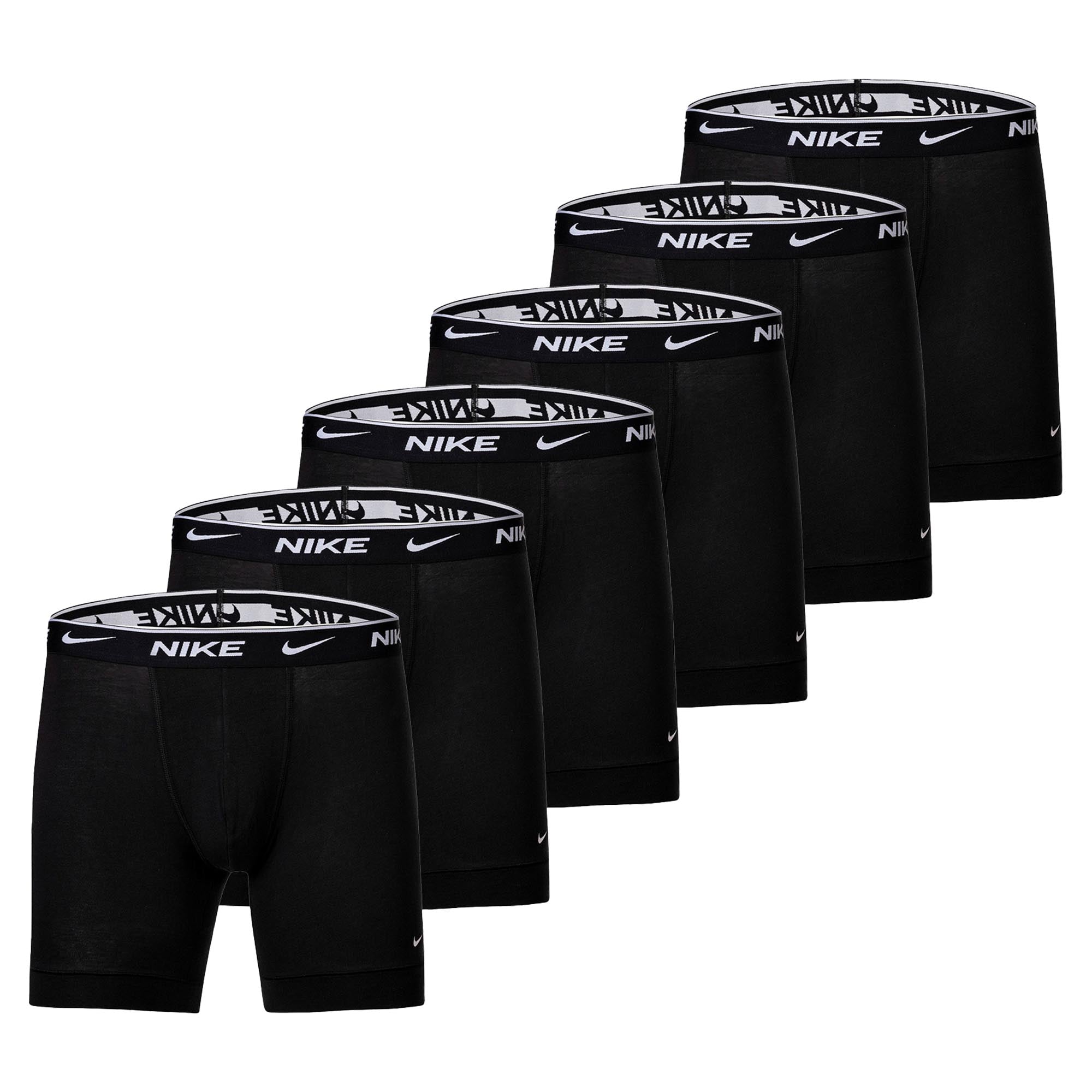 NIKE Herren Boxer Shorts, 6er Pack - Boxers, Cotton Stretch, einfarbig