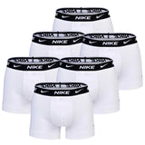 NIKE Herren Boxer Shorts, 6er Pack - Trunks, Logobund, Cotton Stretch