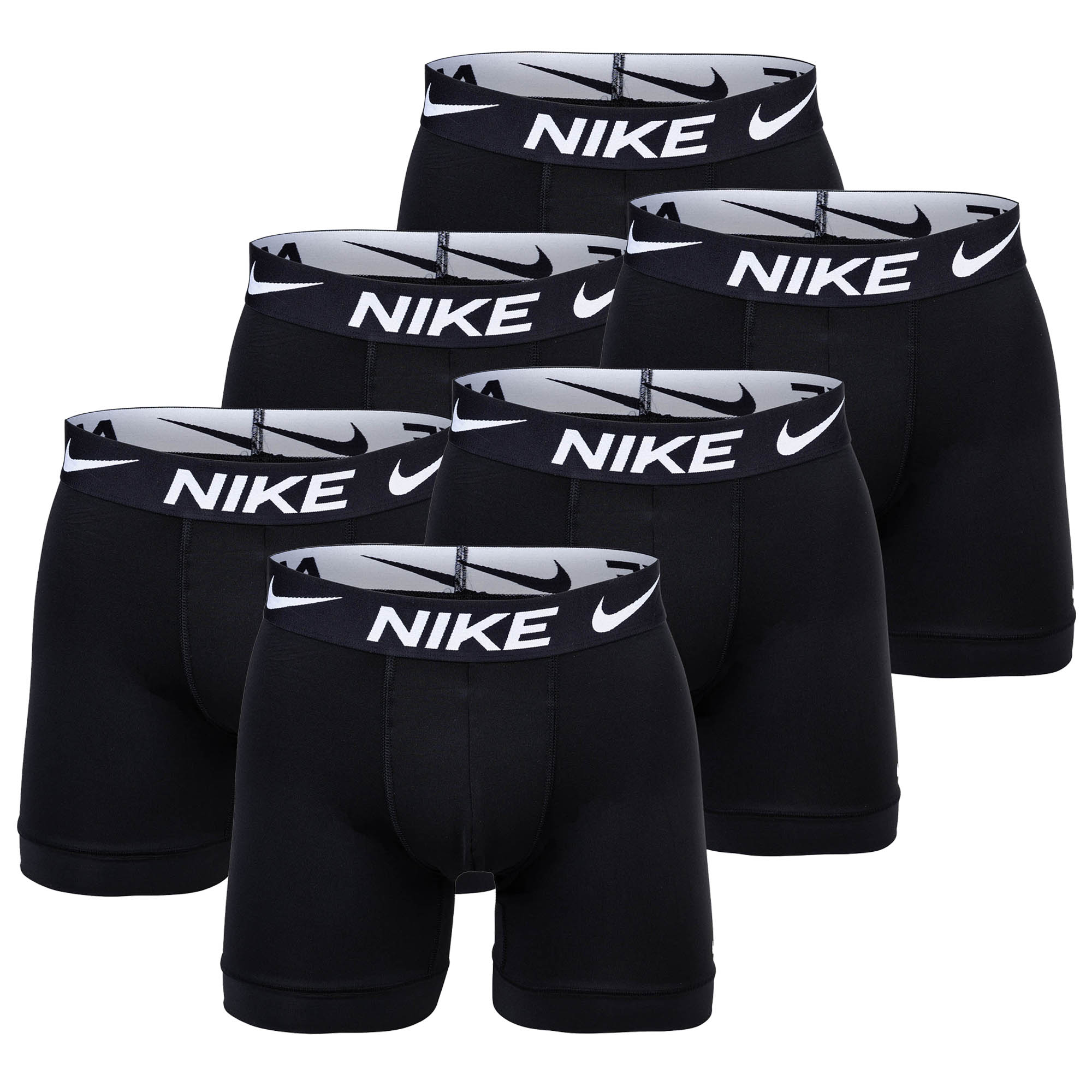 NIKE Men's Boxer Shorts, 6-pack - Boxer Briefs, Dri-Fit Micro, Logo Waistband