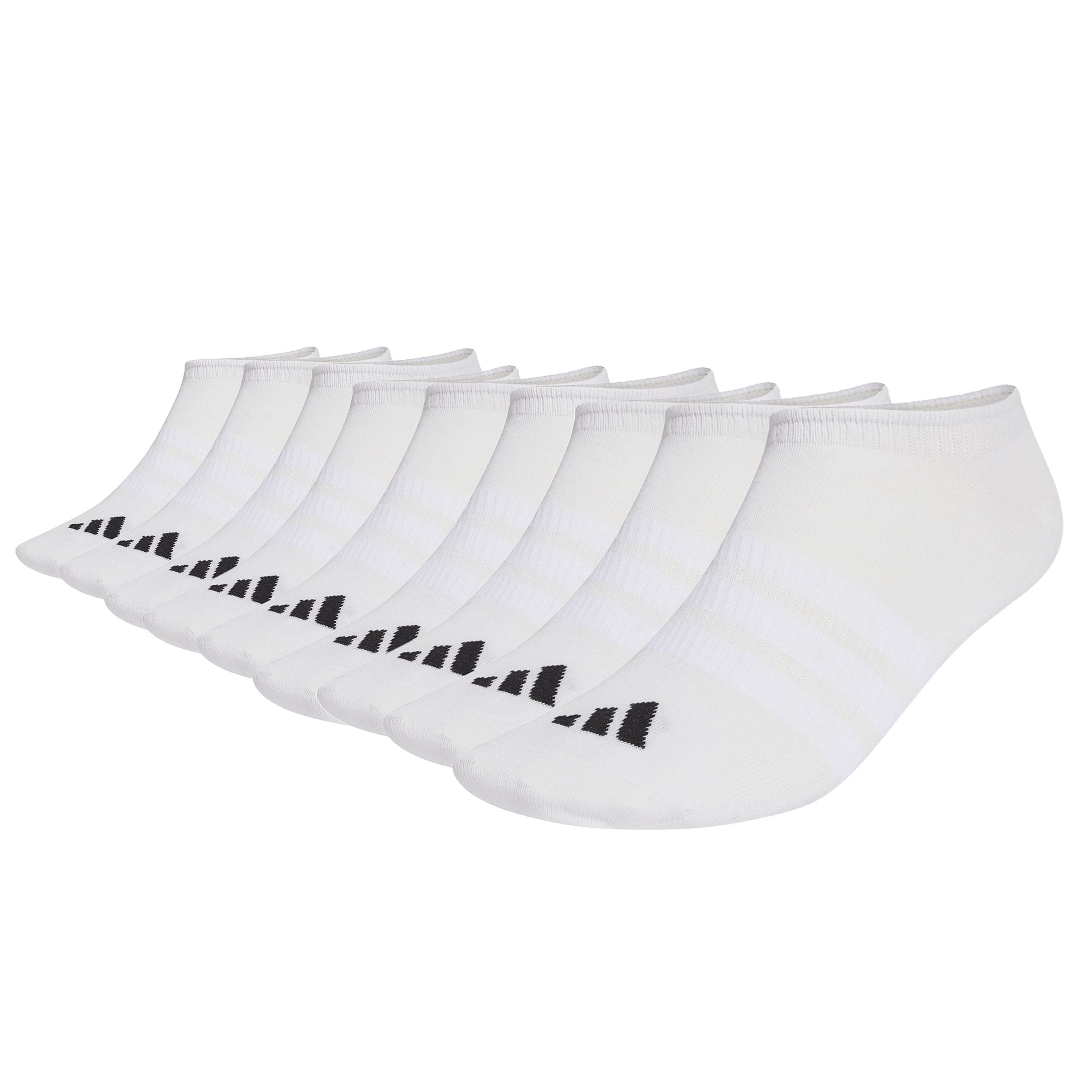adidas Unisex Sneaker Socken, 9er Pack - Thin & Light Sportswear No-Show Socks, Logo, einfarbig