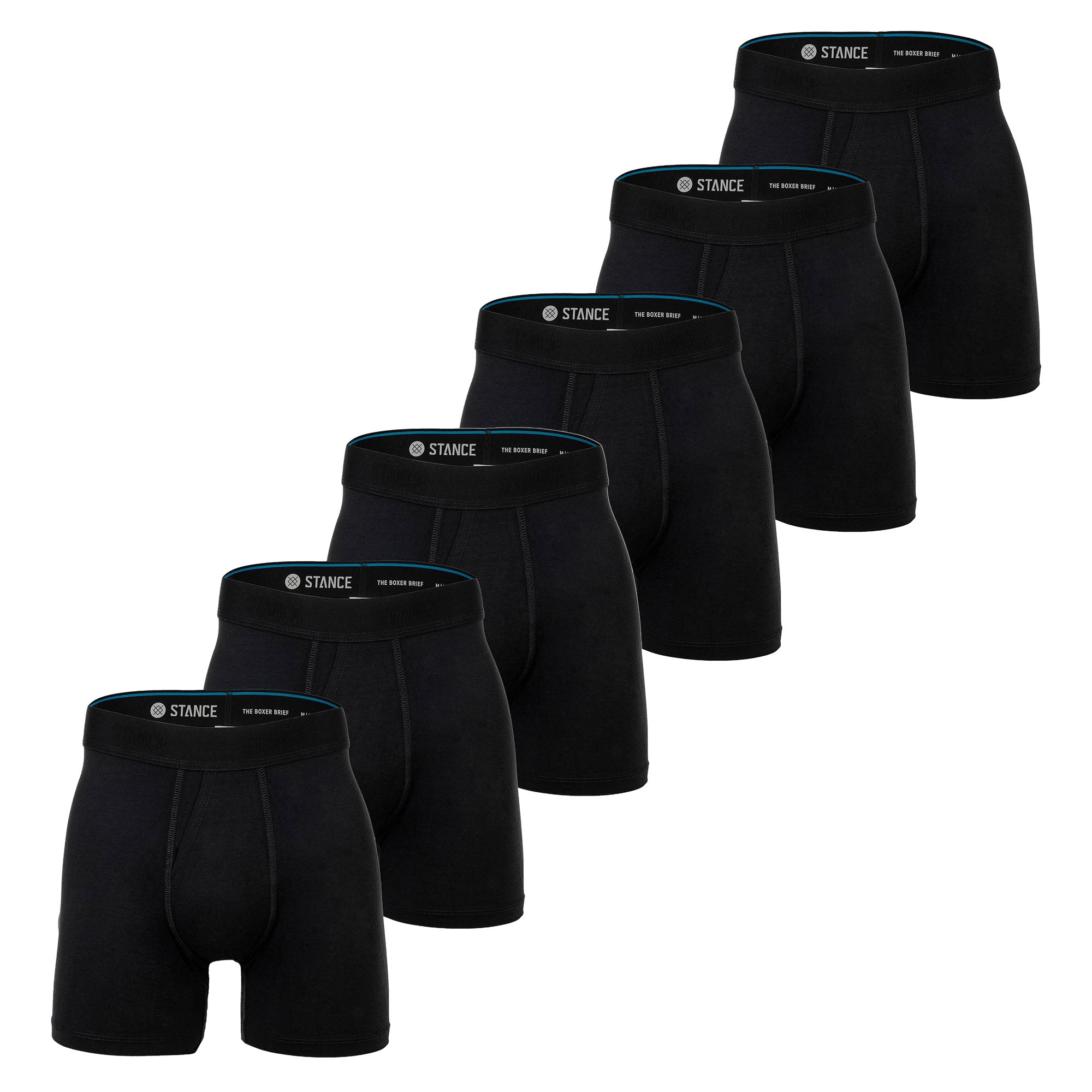 STANCE Herren Boxershorts, 6er Pack - Boxer Brief, Performance Boxershorts, Logobund
