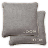 JOOP! Kissenhülle, 2er Pack - MDF Melange Doubleface, Logo