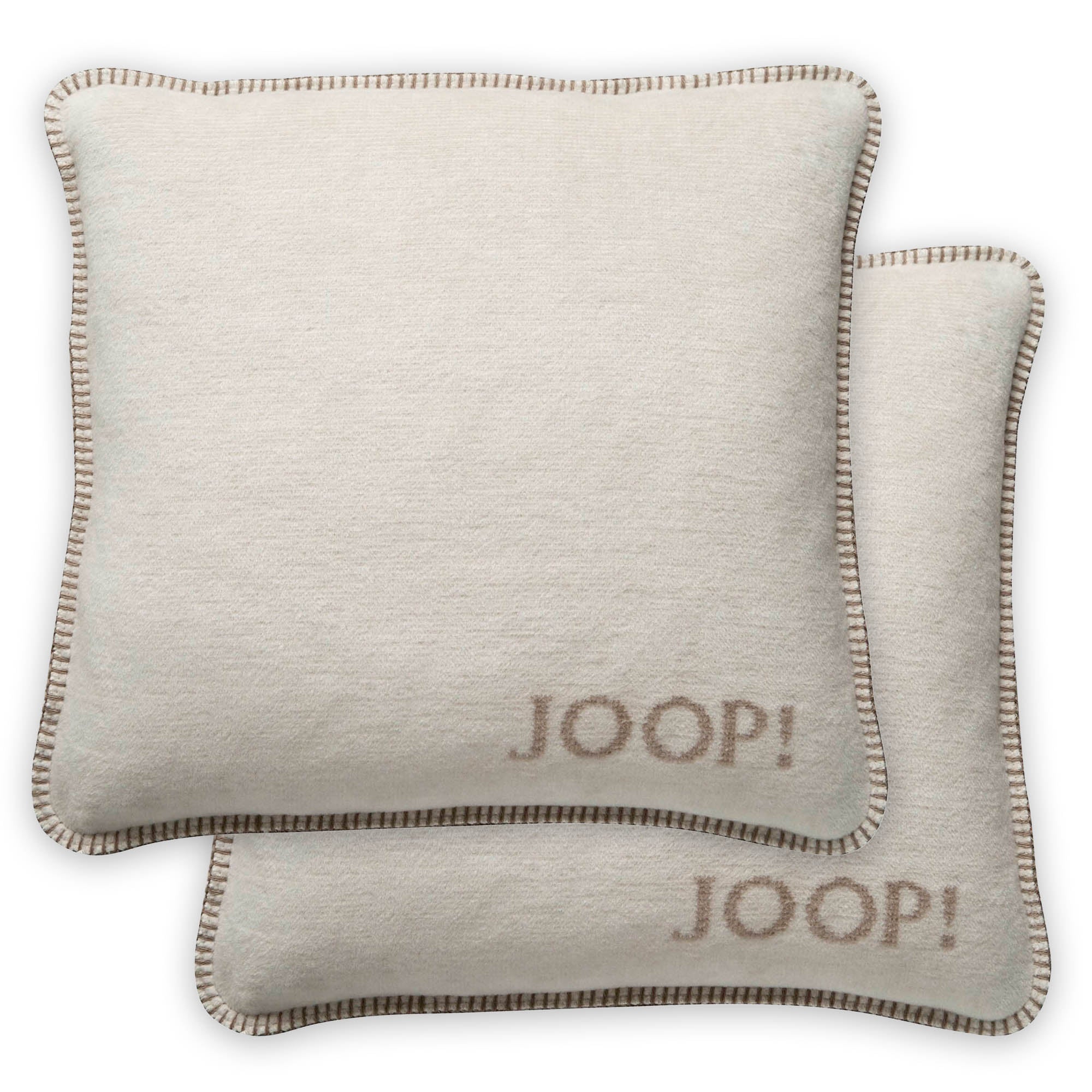 JOOP! Kissenhülle, 2er Pack - MDF Melange Doubleface, Logo