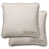 JOOP! Kissenhülle, 2er Pack - MDF Melange Doubleface, Logo
