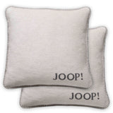JOOP! Kissenhülle, 2er Pack - MDF Melange Doubleface, Logo