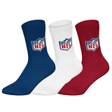 NFL Unisex Socken, 6er Pack - NFL Teams, 6Pack Crew Socks, Football, Logo, Baumwollmischung