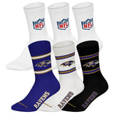NFL Unisex Socken, 6er Pack - NFL Teams, 6Pack Crew Socks, Football, Logo, Baumwollmischung