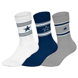 NFL Unisex Socken, 3er Pack - NFL Teams, 3Pack Crew Socks, Football, Logo, Baumwollmischung