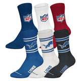 NFL Unisex Socken, 6er Pack - NFL Teams, 6Pack Crew Socks, Football, Logo, Baumwollmischung
