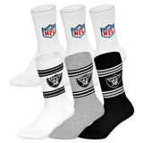 NFL Unisex Socken, 6er Pack - NFL Teams, 6Pack Crew Socks, Football, Logo, Baumwollmischung