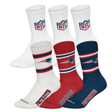 NFL Unisex Socken, 6er Pack - NFL Teams, 6Pack Crew Socks, Football, Logo, Baumwollmischung