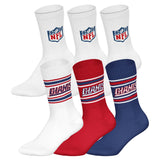 NFL Unisex Socken, 6er Pack - NFL Teams, 6Pack Crew Socks, Football, Logo, Baumwollmischung