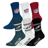 NFL Unisex Socken, 6er Pack - NFL Teams, 6Pack Crew Socks, Football, Logo, Baumwollmischung