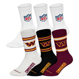 NFL Unisex Socken, 6er Pack - NFL Teams, 6Pack Crew Socks, Football, Logo, Baumwollmischung