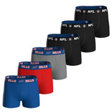 NFL Herren Boxershorts, 6er Pack - NFL Teams, Boxers, Football, Logo, Baumwollmischung