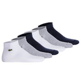 LACOSTE Unisex Sneakersocken, 6er Pack - Baumwollmischung, einfarbig, Logo