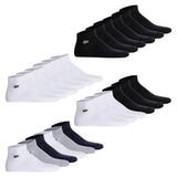 LACOSTE unisex sneaker socks, 6-pack - cotton blend, solid colour, logo