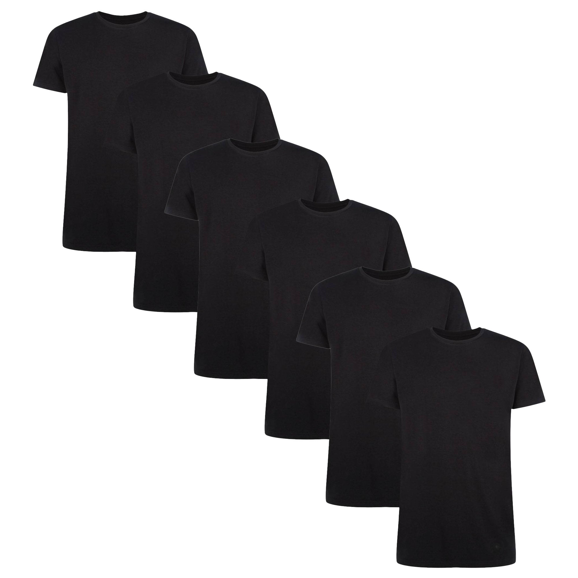 Bamboo basics Herren T-Shirt RUBEN, 6er Pack - Unterhemd, Rundhals, Single Jersey