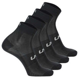 UYN Unisex Quarter Socken, 4er Pack - Essential Low Cut Socks, Logo, einfarbig