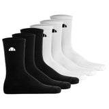 ellesse Unisex Socken, 6er Pack - ALACRE, Crew Socken, Logo, einfarbig
