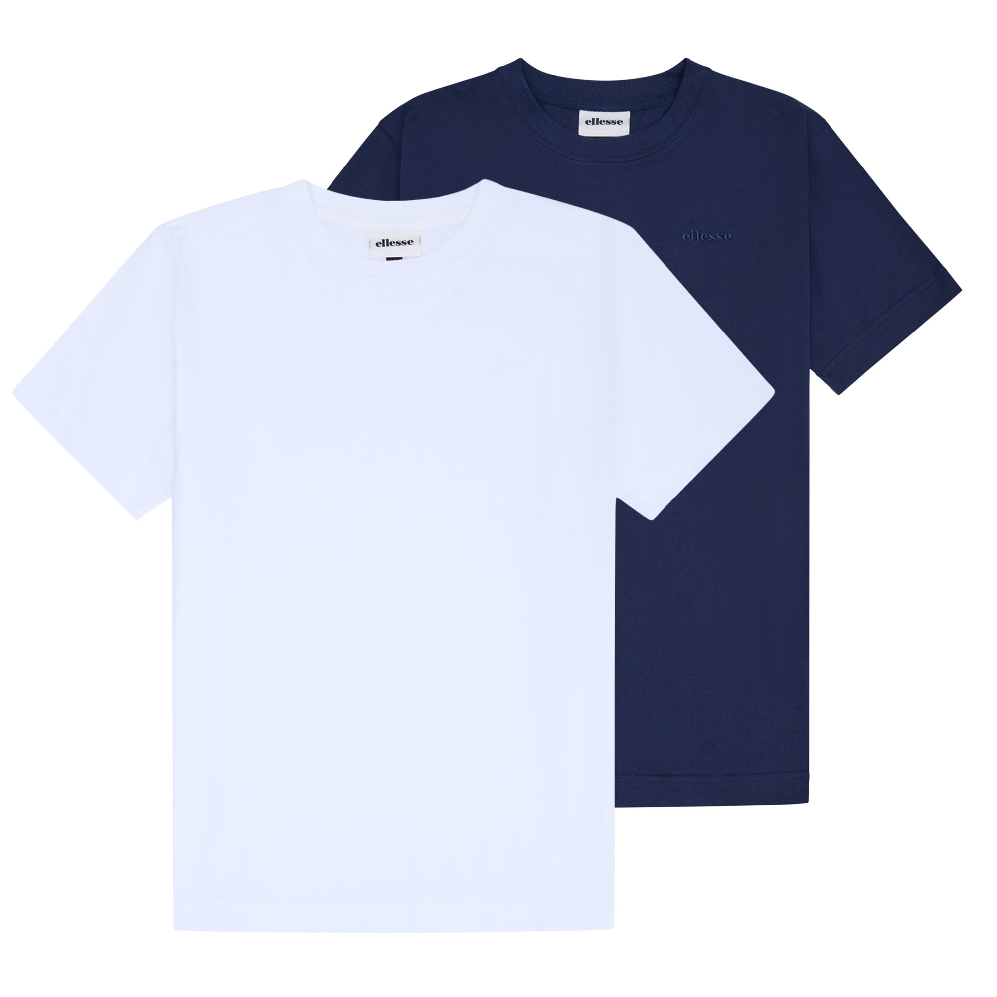 ellesse Herren T-Shirt 2er Pack - ACCIANO, Kurzarm, Rundhals, Logo, Baumwolle, einfarbig