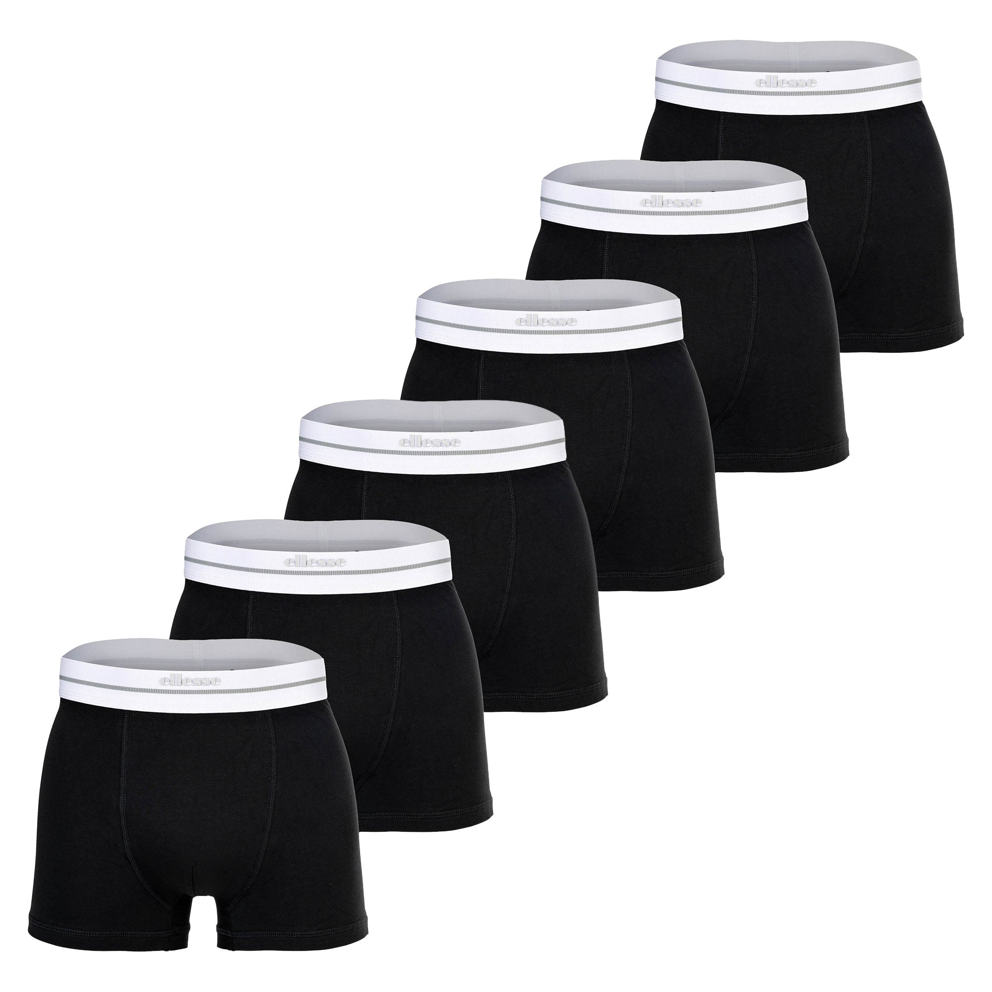 ellesse Herren Boxershorts, 6er Pack - AMBRIA, Trunks, Logobund, einfarbig